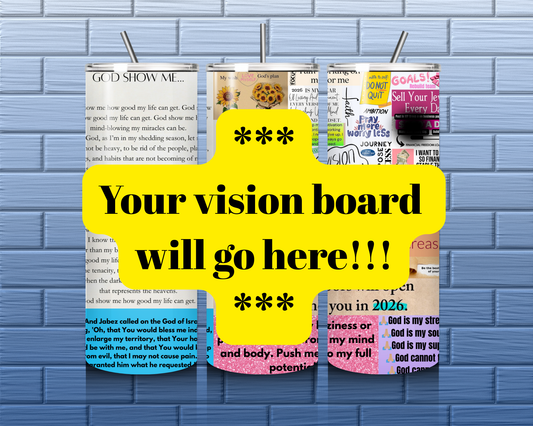 Personalized Vision Board 2026 Tumbler