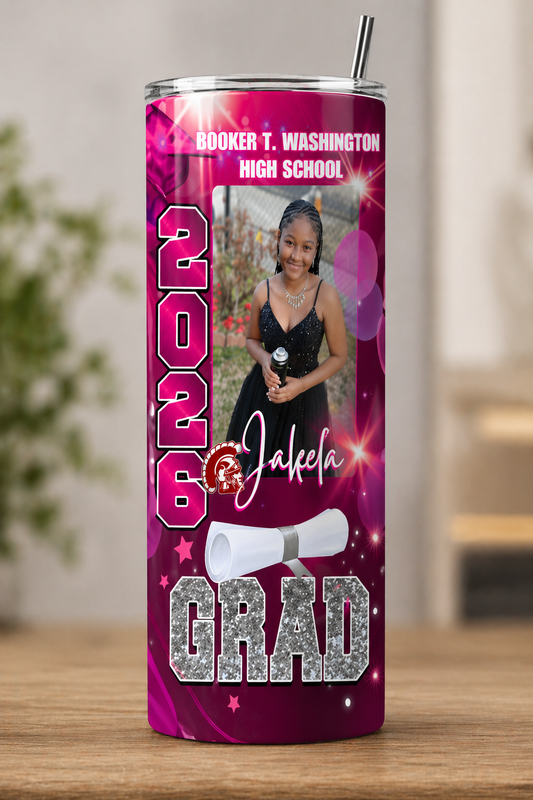 PERSONALIZED GRAD 2026 TUMBLER